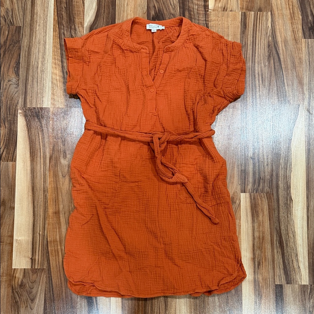 Molly Bracken Button-Up Dress with Belt